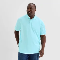 St. John's Bay Premium Stretch Big and Tall Mens Classic Fit Short Sleeve Polo Shirt