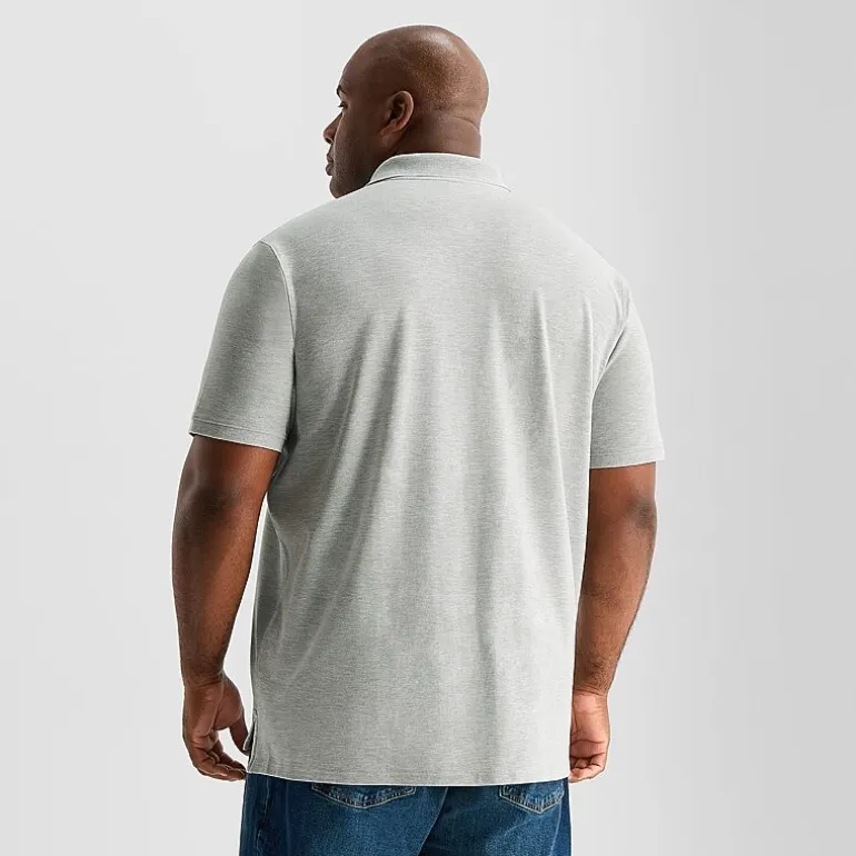 St. John's Bay Premium Stretch Big and Tall Mens Classic Fit Short Sleeve Polo Shirt