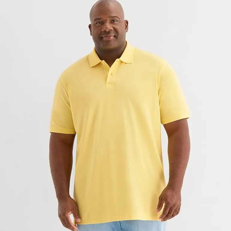 St. John's Bay Premium Stretch Big and Tall Mens Classic Fit Short Sleeve Polo Shirt