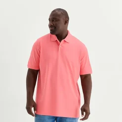 St. John's Bay Premium Stretch Big and Tall Mens Classic Fit Short Sleeve Polo Shirt