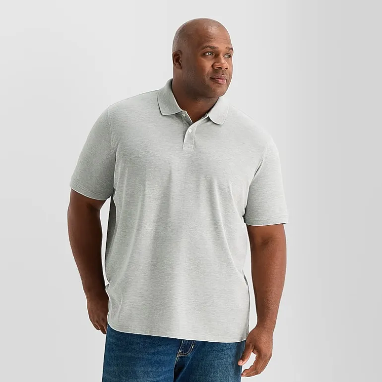 St. John's Bay Premium Stretch Big and Tall Mens Classic Fit Short Sleeve Polo Shirt