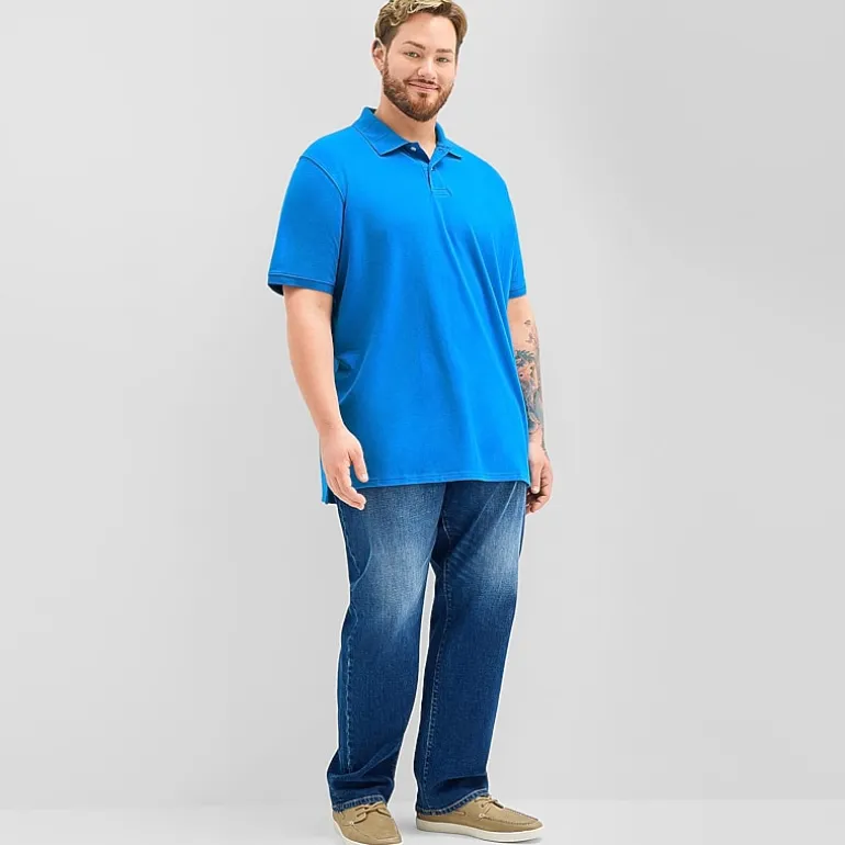 St. John's Bay Premium Stretch Big and Tall Mens Classic Fit Short Sleeve Polo Shirt