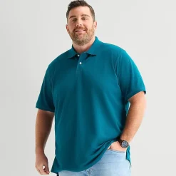 St. John's Bay Premium Stretch Big and Tall Mens Classic Fit Short Sleeve Polo Shirt