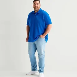 St. John's Bay Premium Stretch Big and Tall Mens Classic Fit Short Sleeve Polo Shirt