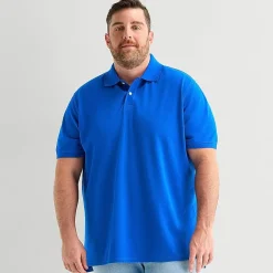 St. John's Bay Premium Stretch Big and Tall Mens Classic Fit Short Sleeve Polo Shirt