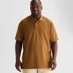St. John's Bay Premium Stretch Big and Tall Mens Classic Fit Easy-on + Easy-off Adaptive Short Sleeve Polo Shirt