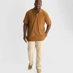 St. John's Bay Premium Stretch Big and Tall Mens Classic Fit Easy-on + Easy-off Adaptive Short Sleeve Polo Shirt