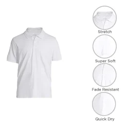 St. John's Bay Premium Stretch Mens Classic Fit Short Sleeve Polo Shirt