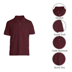 St. John's Bay Premium Stretch Mens Classic Fit Short Sleeve Polo Shirt