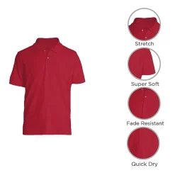 St. John's Bay Premium Stretch Mens Classic Fit Short Sleeve Polo Shirt