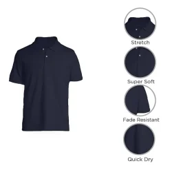 St. John's Bay Premium Stretch Mens Classic Fit Short Sleeve Polo Shirt