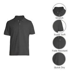 St. John's Bay Premium Stretch Mens Classic Fit Short Sleeve Polo Shirt