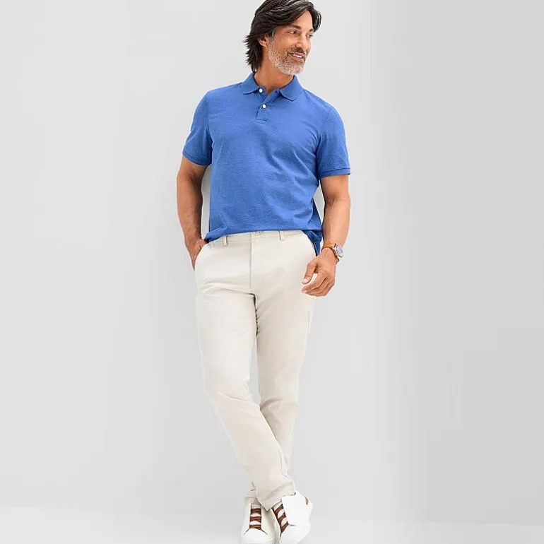 St. John's Bay Premium Stretch Mens Classic Fit Short Sleeve Polo Shirt