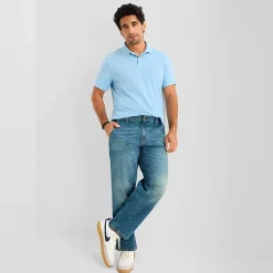 St. John's Bay Premium Stretch Mens Classic Fit Short Sleeve Polo Shirt