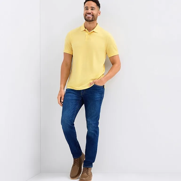 St. John's Bay Premium Stretch Mens Classic Fit Short Sleeve Polo Shirt