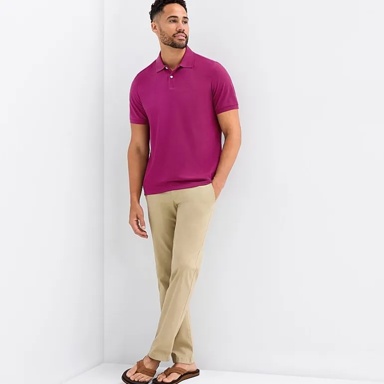 St. John's Bay Premium Stretch Mens Classic Fit Short Sleeve Polo Shirt
