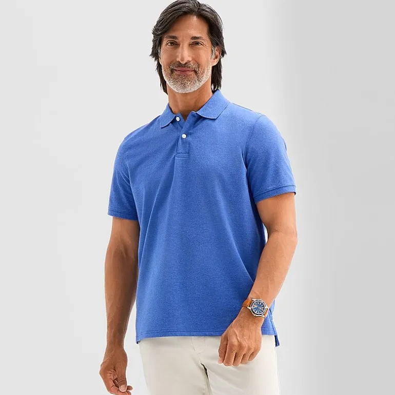 St. John's Bay Premium Stretch Mens Classic Fit Short Sleeve Polo Shirt