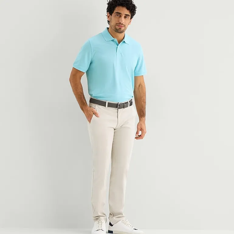 St. John's Bay Premium Stretch Mens Classic Fit Short Sleeve Polo Shirt
