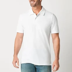 St. John's Bay Premium Stretch Mens Slim Fit Short Sleeve Polo Shirt