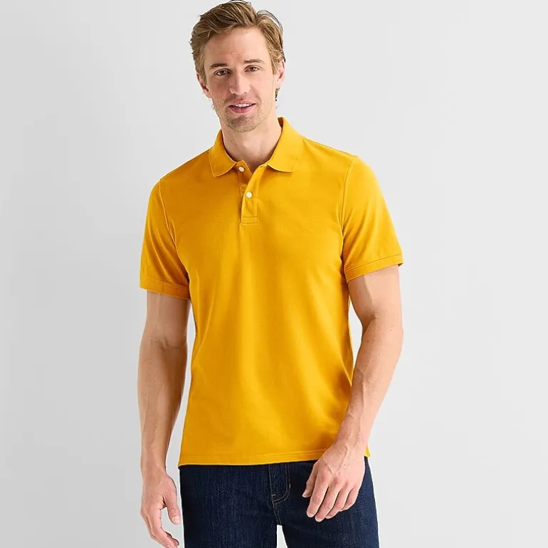 St. John's Bay Premium Stretch Mens Slim Fit Short Sleeve Polo Shirt