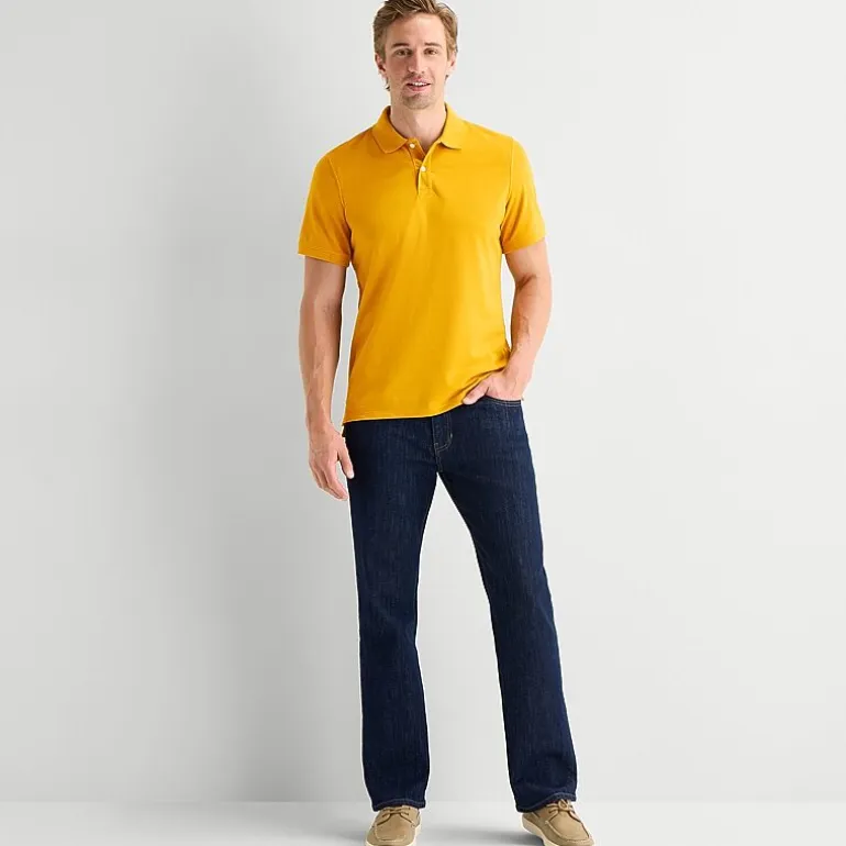 St. John's Bay Premium Stretch Mens Slim Fit Short Sleeve Polo Shirt
