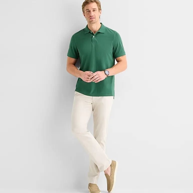 St. John's Bay Premium Stretch Mens Slim Fit Short Sleeve Polo Shirt
