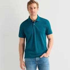 St. John's Bay Premium Stretch Mens Classic Fit Short Sleeve Polo Shirt