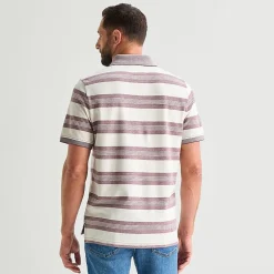 St. John's Bay Premium Stretch Striped Oxford Mens Classic Fit Short Sleeve Polo Shirt