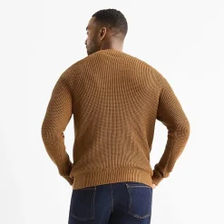St. John's Bay Raglan Waffle Mens Crew Neck Long Sleeve Pullover Sweater
