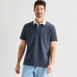 St. John's Bay Rugby Mens Classic Fit Short Sleeve Polo Shirt