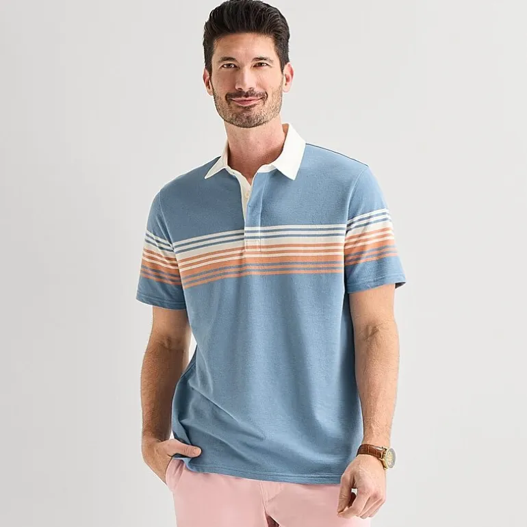 St. John's Bay Rugby Mens Classic Fit Short Sleeve Polo Shirt