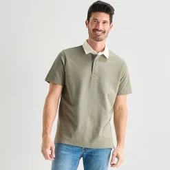 St. John's Bay Rugby Mens Classic Fit Short Sleeve Polo Shirt
