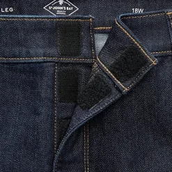 St. John's Bay Secretly Slender Womens Plus Mid Rise Adaptive Hidden Access Opening Straight Leg Jean