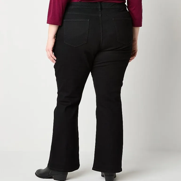 St. John's Bay Secretly Slender Womens Mid Rise Bootcut Jean