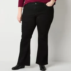 St. John's Bay Secretly Slender Womens Mid Rise Bootcut Jean