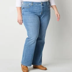St. John's Bay Secretly Slender Womens Mid Rise Bootcut Jean