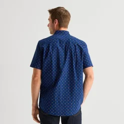 St. John's Bay Stretch Poplin Mens Short Sleeve Classic Fit Button-Down Shirt