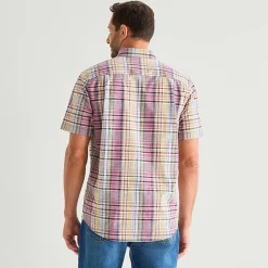 St. John's Bay Stretch Poplin Mens Short Sleeve Classic Fit Button-Down Shirt