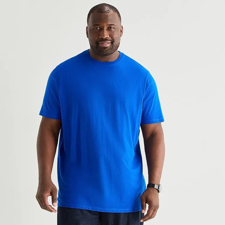 St. John's Bay Super Soft Mens Crew Neck Short Sleeve Quick Dry Big and Tall T-Shirt
