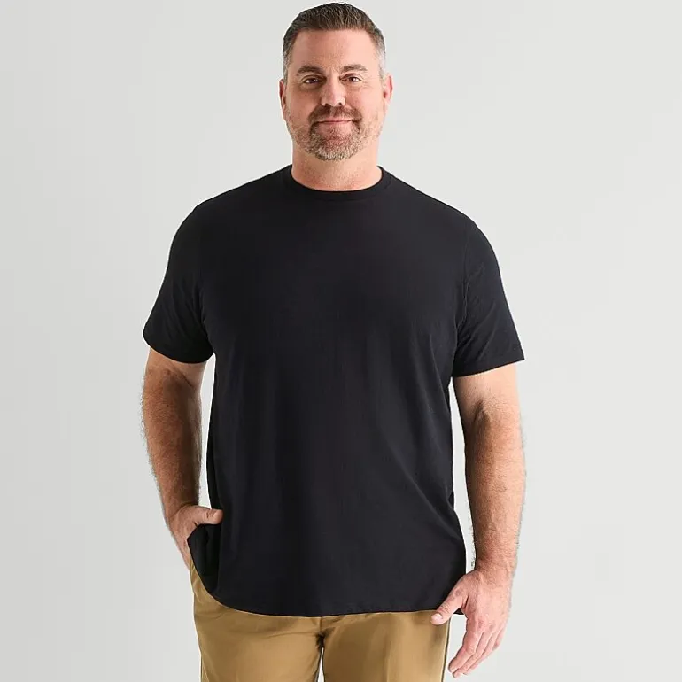 St. John's Bay Super Soft Mens Crew Neck Short Sleeve Quick Dry Big and Tall T-Shirt