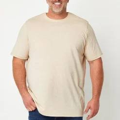 St. John's Bay Super Soft Mens Easy-on + Easy-off Crew Neck Short Sleeve Adaptive Big and Tall T-Shirt