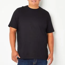 St. John's Bay Super Soft Mens Easy-on + Easy-off Crew Neck Short Sleeve Adaptive Big and Tall T-Shirt
