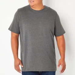 St. John's Bay Super Soft Mens Easy-on + Easy-off Crew Neck Short Sleeve Adaptive Big and Tall T-Shirt