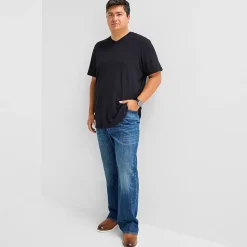 St. John's Bay Super Soft Mens V Neck Short Sleeve Quick Dry Big and Tall T-Shirt