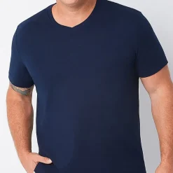 St. John's Bay Super Soft Mens V Neck Short Sleeve Quick Dry Big and Tall T-Shirt