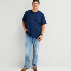 St. John's Bay Super Soft Mens V Neck Short Sleeve Quick Dry Big and Tall T-Shirt