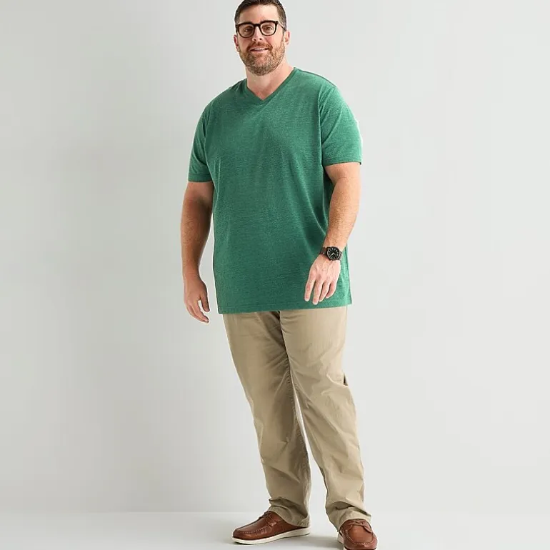 St. John's Bay Super Soft Mens V Neck Short Sleeve Quick Dry Big and Tall T-Shirt