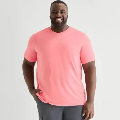 St. John's Bay Super Soft Mens V Neck Short Sleeve Quick Dry Big and Tall T-Shirt