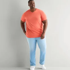 St. John's Bay Super Soft Mens V Neck Short Sleeve Quick Dry Big and Tall T-Shirt
