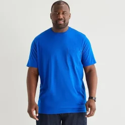 St. John's Bay Super Soft Pocket Mens Crew Neck Short Sleeve Quick Dry Stretch Fabric Big and Tall T-Shirt